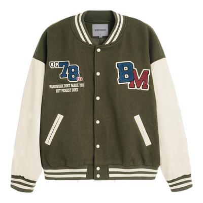 【复古回潮】BODYDREAM复古棒球服男士休闲撞色拼接新款刺绣夹克
