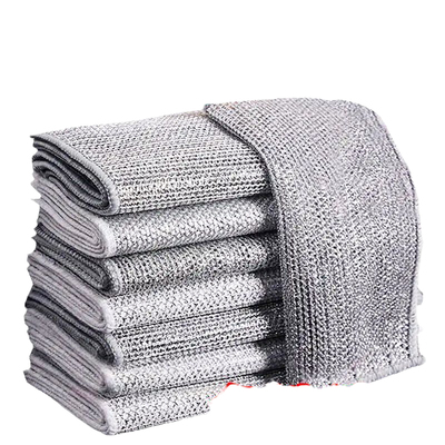 加厚双层洗碗布金属丝不沾油