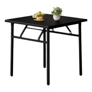 折叠桌餐桌家用正方形桌出租房吃饭桌子小户型简易可便携夜市饭桌