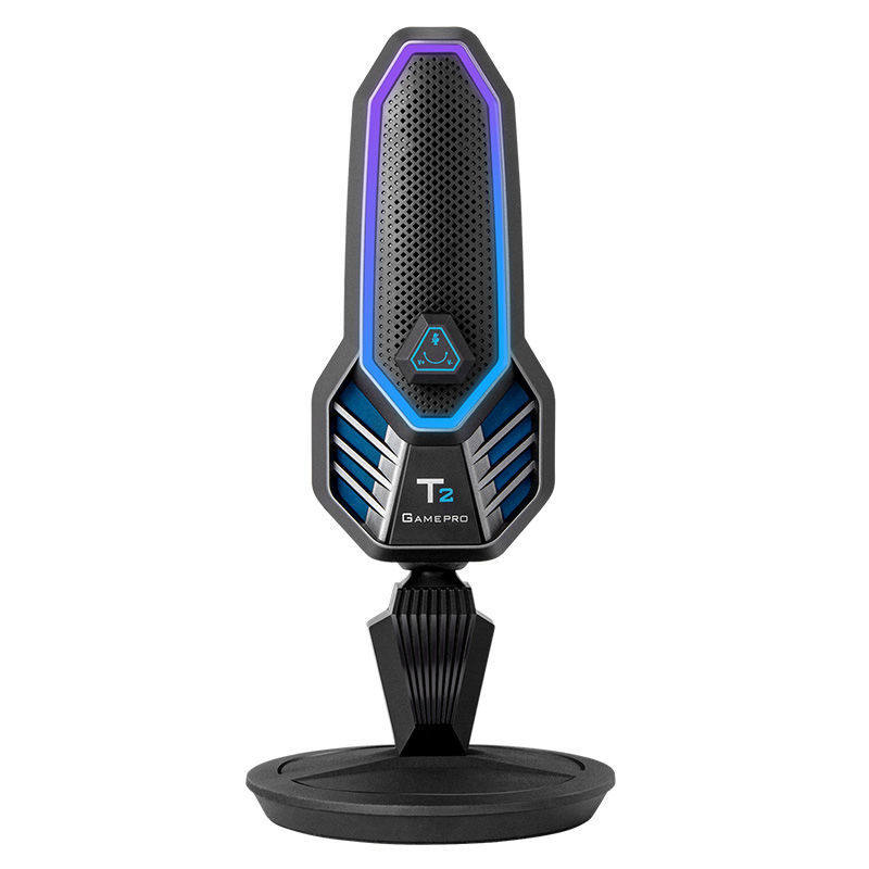 突音T2游戏语音麦克风电竞直播台式电脑笔记本USB外置RGB降噪话筒