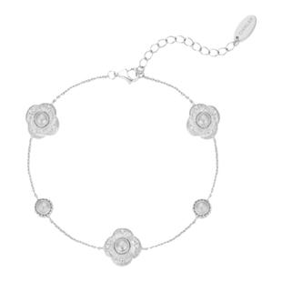 CINNLER「晚山茶呓语」高级感拉丝设计925银轻奢小众精致气质手链