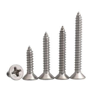 M3.5M4M5M6M8 304不锈钢十字沉头自攻螺丝钉子平头木螺钉自攻钉