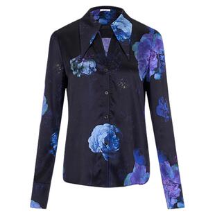 【赵雅芝同款】AS DALIO法式复古油画真丝印花衬衫艺术气质上衣女