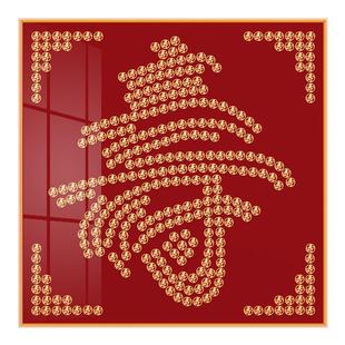 5毛钱硬币寿字贴模板百寿图手工diy相框客厅装饰新居老人过寿礼物