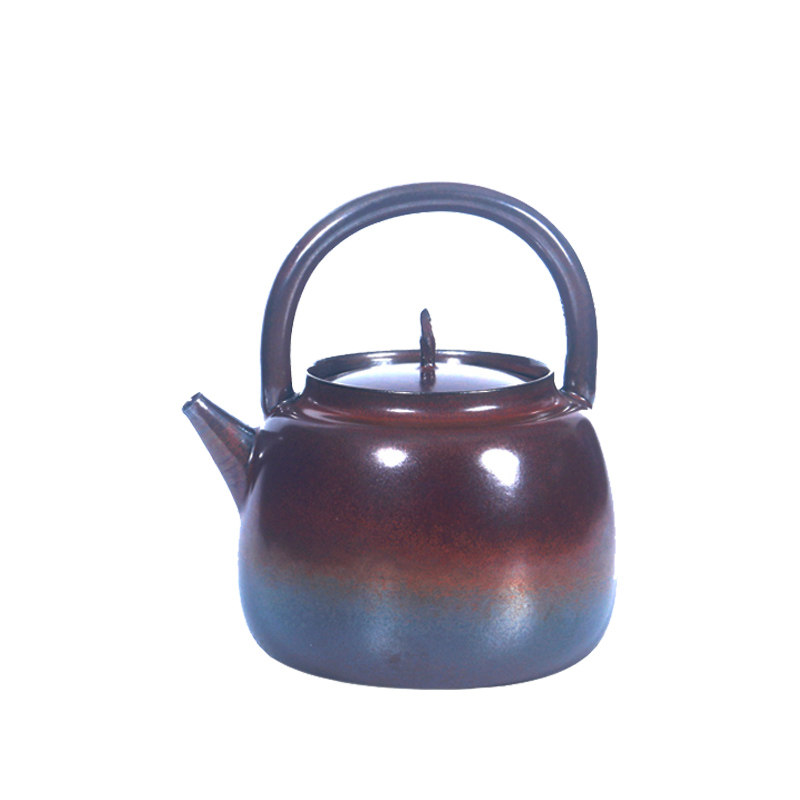 明德园手拉窑变陶壶煮茶壶
