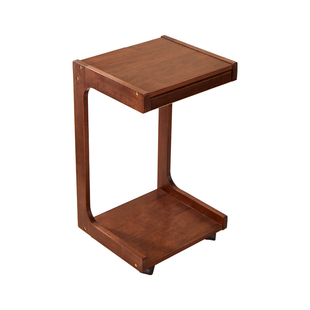 实木沙发边几可移动小桌子客厅迷你C型茶几床头边桌简易茶台边柜