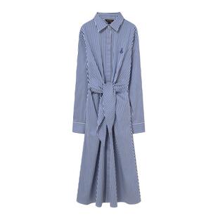 【含棉】Scofield女装都市航海风条纹衬衫连衣裙2026春季新品