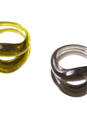 戒指原创树脂小众日系女