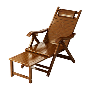 躺椅折叠午休阳台家用休闲老人专用结实耐用竹子椅子久坐舒服可躺