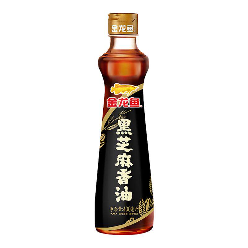 金龙鱼调料油黑芝麻香油400ml厨房凉拌房烹饪火锅纯芝麻香油