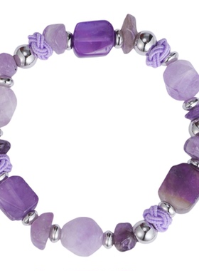 鱼头星星时尚气质高颜值简约百搭精致感轻奢手链紫色手串女生正品