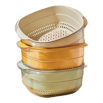 墨色双层高颜值沥水篮