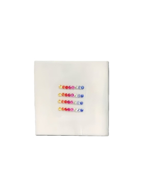 圆形实验室培育彩虹渐变配石裸石 耐高温 首饰手链戒指蜡镶配石