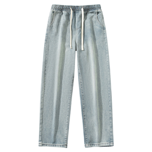 NASA STUSY美式高街2025新款秋冬装宽松直筒牛仔裤男款休闲长裤子