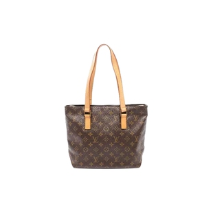 中古LV路易威登女包B级9新CabasPiano钢琴涂层防水帆布单肩包正品