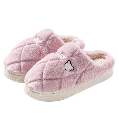 绒面厚底女士棉拖鞋|280人收藏
