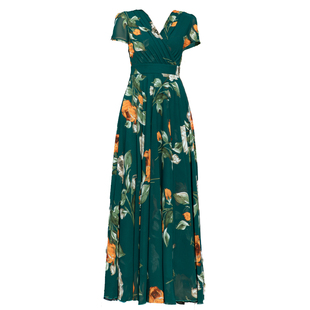 雪纺印花连衣裙女2025夏新款法式长款海边度假沙滩裙气质显瘦长裙