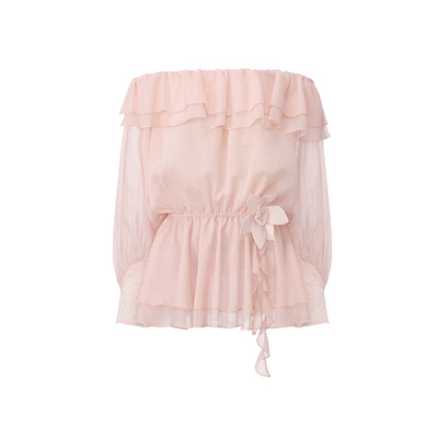 KINGWEN2026春季新款一字肩上衣