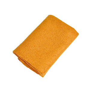 进口加厚微弹力姜黄色圈圈针织羊毛毛呢布料批发服装秋冬大衣面料