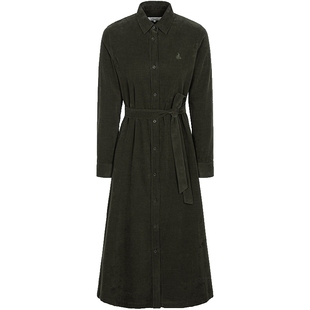 BEANPOLE滨波 女士英伦风格子系带连衣裙长袖衬衫裙