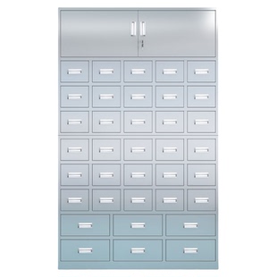 304不锈钢加厚诊所中药柜多斗调剂台抽屉中草药柜存放药材多斗柜