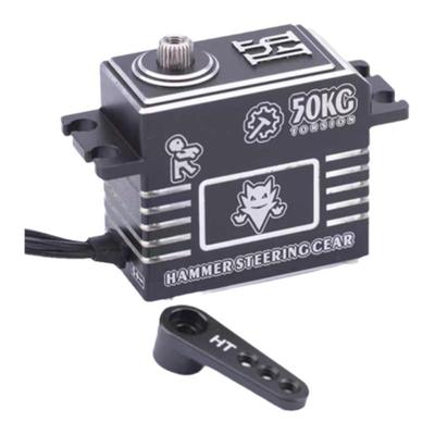 锤子舵机HT-9350F 高压无刷50kg 舵机 IP68级防水 攀爬车大脚拖车