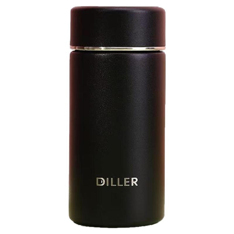 diller迷你保温杯女便携口袋小水杯316不锈钢礼品茶水分离水杯子