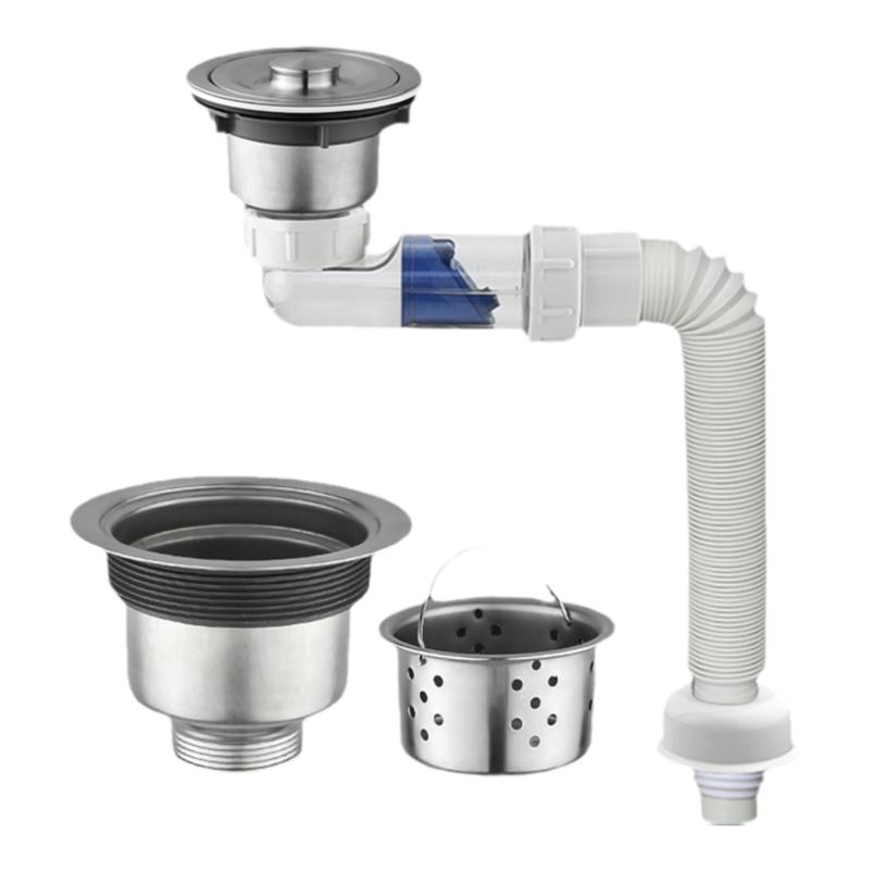 洗菜盆下水管配件厨房水槽下水道排水管水池洗碗池套装双槽防臭器