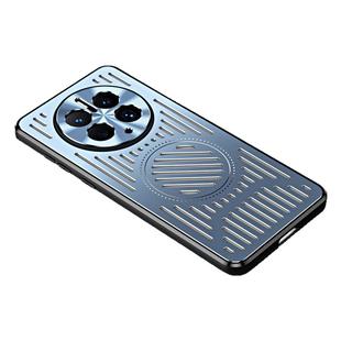 适用华为mate50手机壳镂空散热mate60pro保护套新款铝合金属mate40pro防摔个性创意男士简约高级感mate30外壳