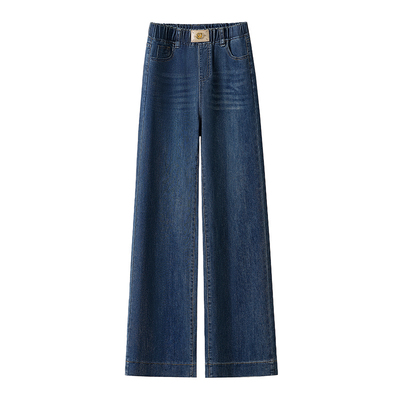 2025年新款高腰显瘦直筒牛仔裤女