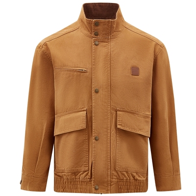 CAT卡特25秋冬新品男士刺绣可立领水洗工装夹克外套商场同款