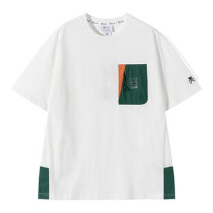 tokidoki潮牌拼色口袋短袖T恤男女同款2024夏季新款户外休闲ins