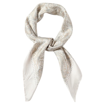 丝巾白色腰果花25秋季新款