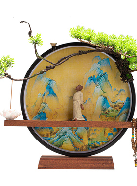 陶瓷创意博古架茶室工艺装饰摆件