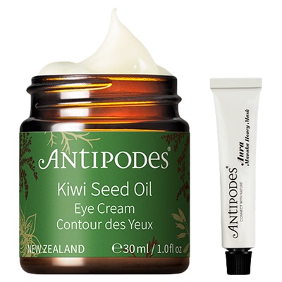 【正品套组】Antipodes奇异果籽眼霜+麦卢卡蜂蜜面膜 淡细纹滋润
