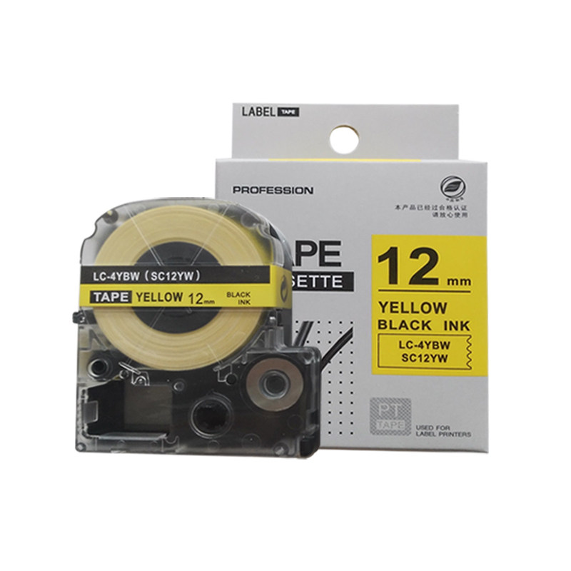 适用爱普生标签机色带12mmLW-400/600P/LC-4WBN锦宫SR230C打印纸