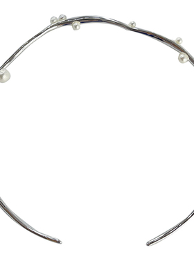 摇儿珍珠项圈复古ins天然金属