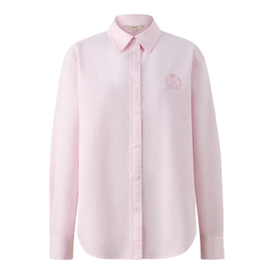 【100%棉】Eland衣恋衬衫女翻领长袖通勤上衣2026春季新款