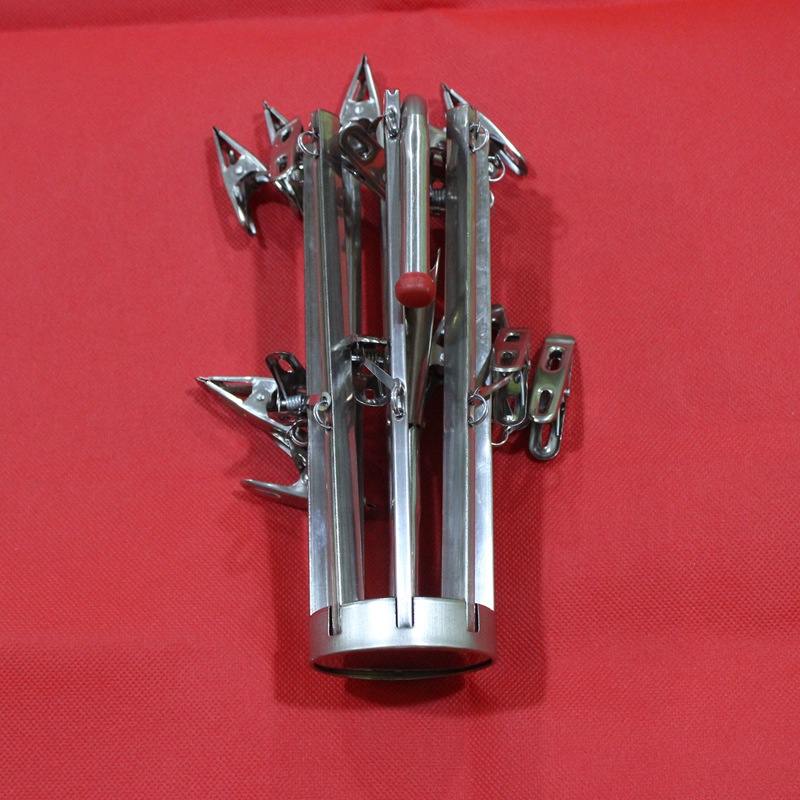 厂家供应不锈钢圆形防风秒衣架人家收懒棉被用多用固定衣架晾衣夹