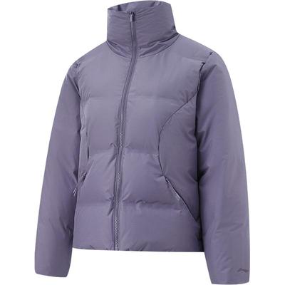 李宁户外CF溯防泼水翻领女羽绒服