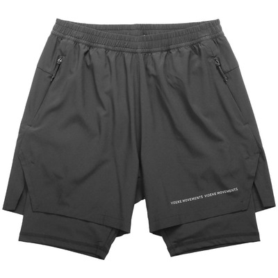 维特客假两件健身训练短裤男