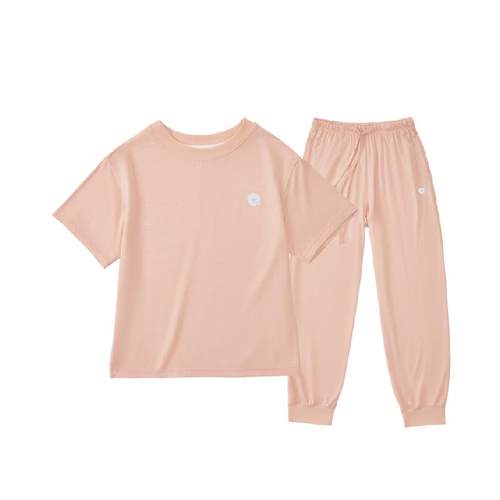 Q21小确幸儿童家居服亲肤柔软透气睡衣男孩女童亲子短袖长裤套装