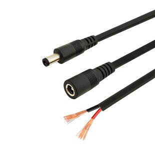 纯铜DC头电源连接线插头19-24V公头母头dc接头电源线5.5*2.5加粗