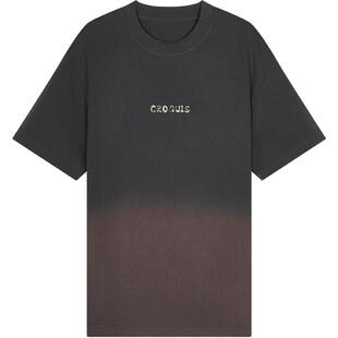 速写奥莱outlets男装春秋折扣新款T恤圆领短袖渐变色设计上衣