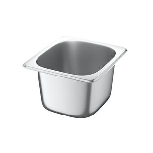 一点七不锈钢份数盆带盖开孔盆分数盘快餐车盒餐盆奶茶店果酱盒子