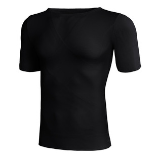 Mens Compression Shirt Short Sleeve Undershirt Slimming Ves