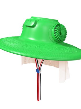 WXJ带电风扇清凉帽子夏季大檐帽