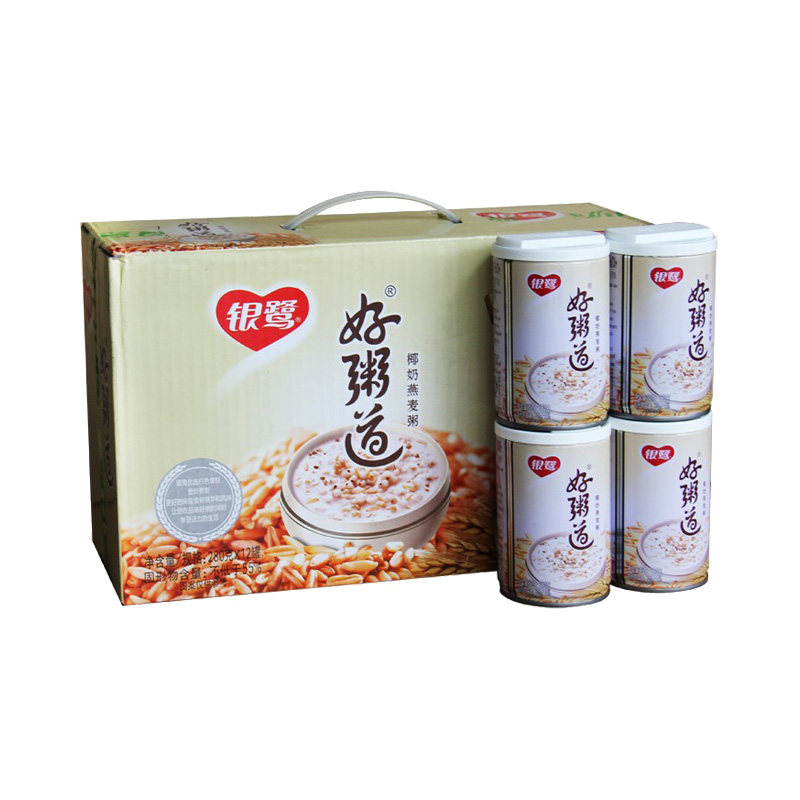 银鹭八宝粥 好粥道椰奶燕麦粥 280g*12罐 整箱 速食粥 休闲零食