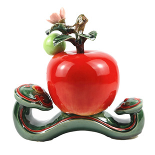 石湾公仔陶瓷水果精品柚子葫芦枇杷苹果桃子荔枝南瓜家居摆件礼品