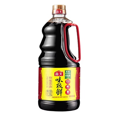 海天味极鲜酱油1.28L调味炒菜凉拌火锅调味酿造酱油生抽桶装家用